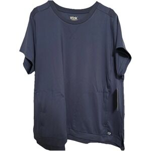Women's Wink Renew Navy‎ Blue Scrub Top 2XL